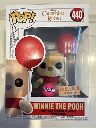 Funko Pop Disney Winnie the Pooh with Balloon #440 - Box Lunch Exclusive Flocked