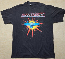 Vintage 1989 Star Trek V The Final Frontier T Shirt Mens L USA Made