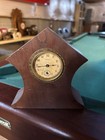 Vintage Mechanical Wind-Up New Haven Miniature Wood Clock — photo 1