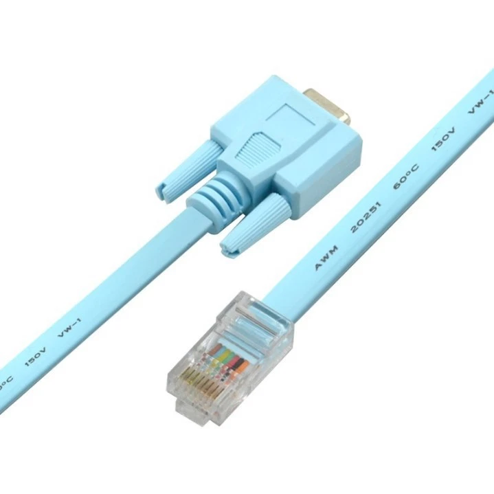 1.5M RJ45 Male to 9 Pin RS232 RS-232 DB9 Female Plug LAN Router Cable Replace - Image 3 of 4