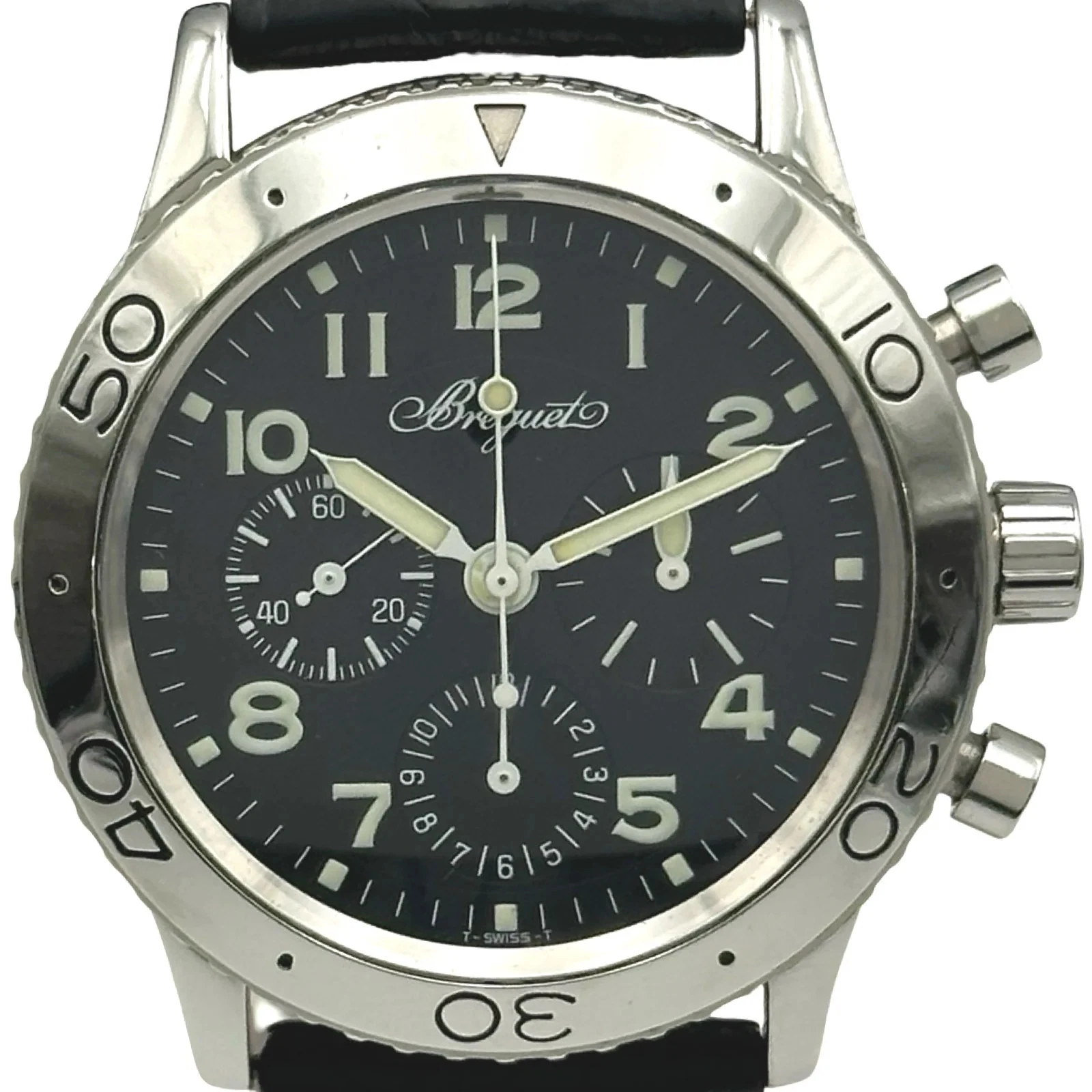 Breguet — Breguet XX 3800ST/92/9W6 39mm SS Black Dial Automatic Watch 2000 #OKW502