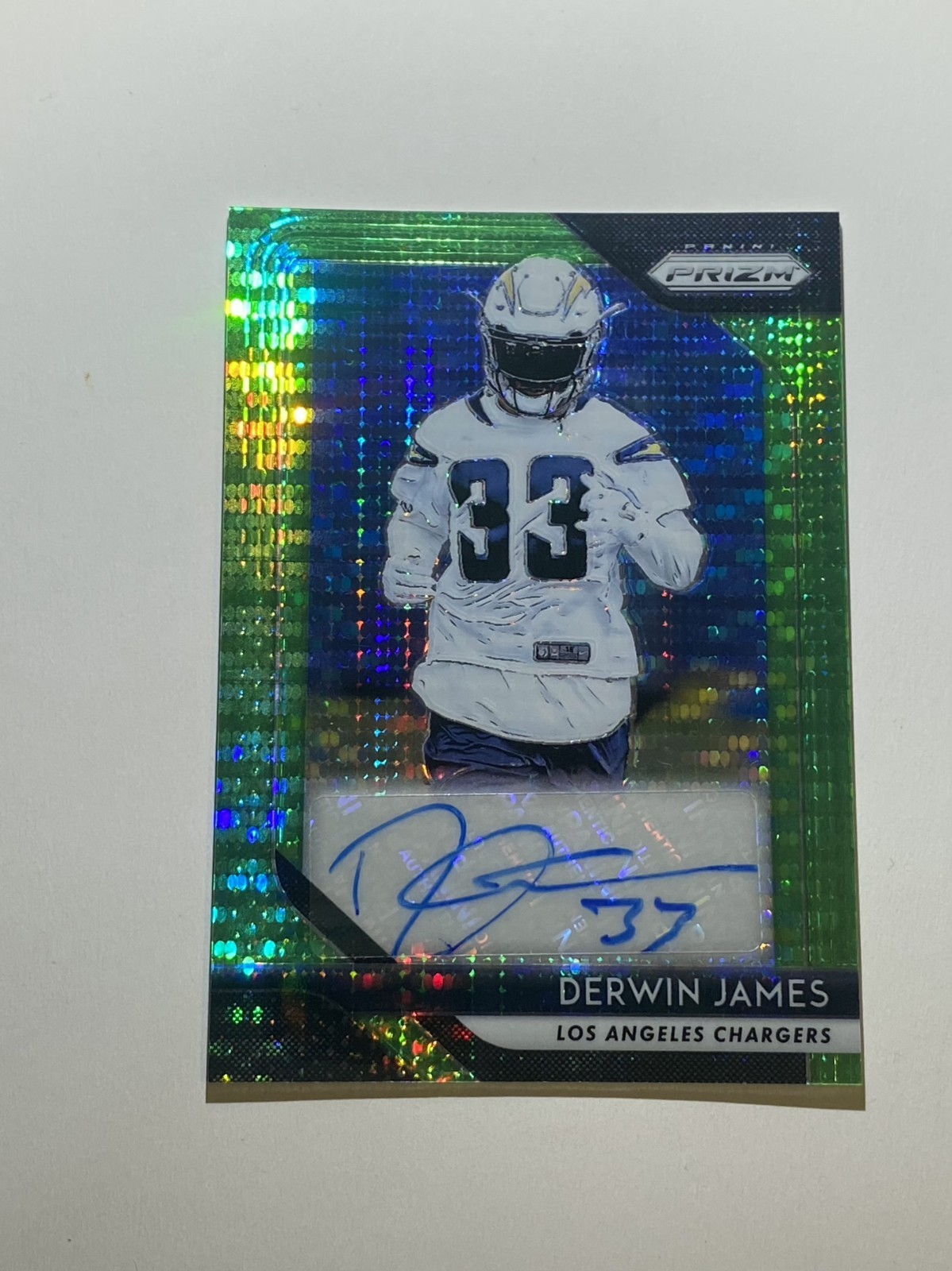 2018 Panini Prizm Derwin James Neon Green Pulsar RC Rookie Auto #RADJ