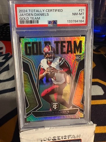 2024 Panini Totally Certified - Gold Team Jayden Daniels RC PSA 8 POP 5