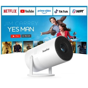 Projecteur blanc os & Applications intégrées Mini Projecteur avec WiFi et Blu...