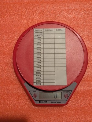 Salter Brecknell Micromail rot Gewicht Waage LCD Display selten vintage