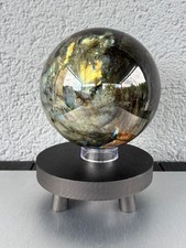 Labradorit Kugel (ca. 3600g, ca. 13,7cm) ohne Deko/ ohne Halter