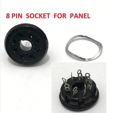 Yaesu Sommerkamp Kenwood Heathkit Collins Swan 8 Pin Socket Plug Connector Panel