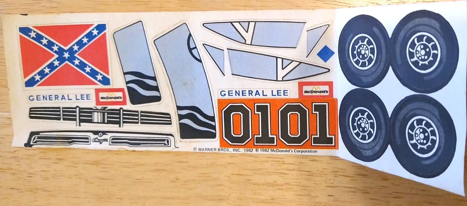 McDonald's Dukes of Hazzard General Lee Car Happy Meal Container 1982 Unused NOS thumbnail 4