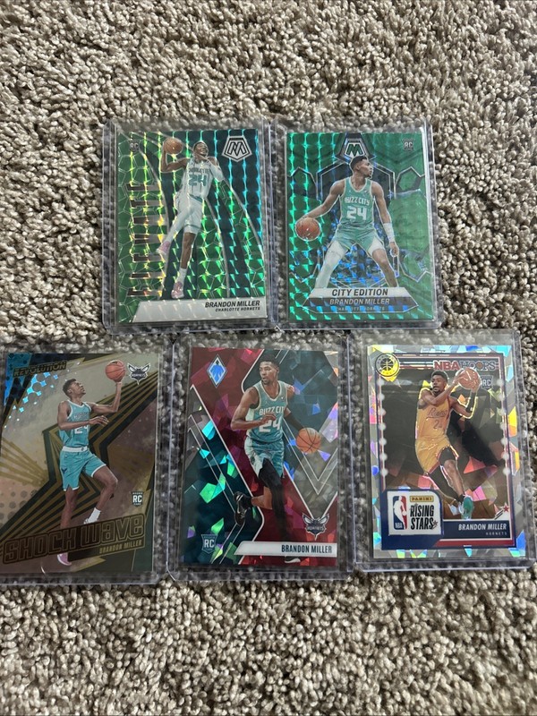 Brandon Miller Five Card Rookie Lot! Two Color Match!