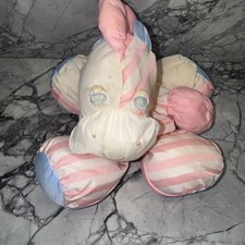 VTG 1991 Fisher Price Puffalumps Pink Stripe Zebra Sleepytime Pony