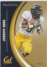 JEREMY ROSS 2015 CAL PANINI #17 CALIFORNIA GOLD PARALLEL SERIAL #'D /25