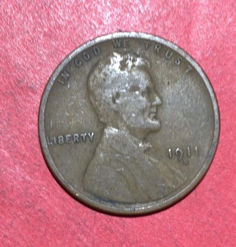 1911S US LINCOLN Cent! "San Francisco" Mint! Semi Key Date! VG! Lower Mintage!