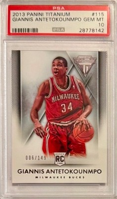 2013-14 Panini Titanium - Giannis Antetokounmpo #115 PSA 10 pop 3