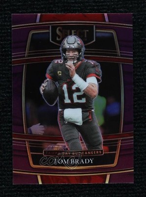 2021 Panini Select Concourse Purple Prizm 55/75 Tom Brady #1 lg1