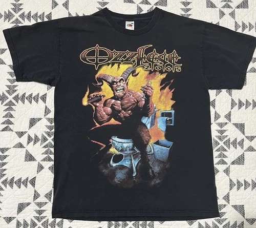 OZZFEST Tour Concert T Shirt Large Ozzy Osbourn 2000s vintage concert t-shirt, vintage, size L, single stitch, B+ condition