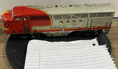 Marx 21 Santa Fe Diesel Engine Tin Dummy