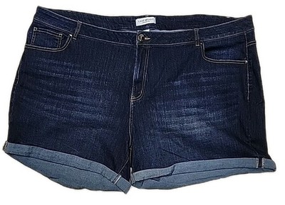 Lane Bryant Women's Mid-Rise Essential Stretch Girlfriend Short Plus Sz 28 Blue 