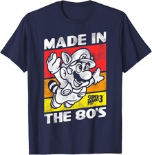 Nintendo Super Mario 3 Made in The 80's Retro T-Shirt T-Shirt