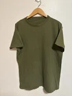 Vintage 1960s Blank Faded Green Vietnam Military Issue T Shirt Size Large USA