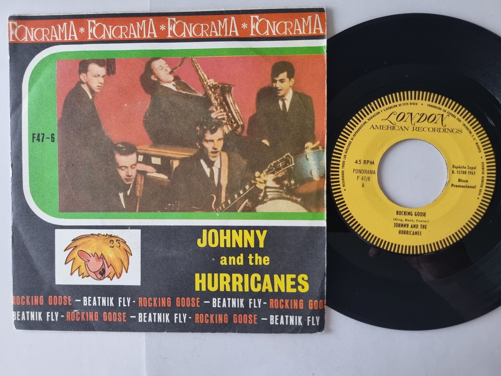 Johnny And The Hurricanes - Rocking Goose/ Beatnik Fly 7'' Vinyl Spain