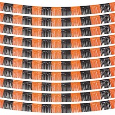 10 Pack 10 Feet Black Orange Foil Fringe Garland Tinsel Parade Float Decorati...