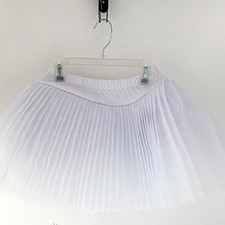Classic TuTu Girls White Tulle Dance Tutu Skirt Petticoat with Lining, Size L