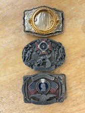 Vintage Lot Veteran  Western Belt Buckles - Preowned