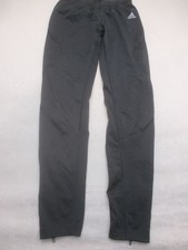 Adidas Size M Womens Black Pull On Logo Stretch Zip Ankle Activewear Pants 246