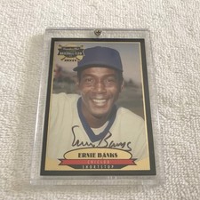 1996 Canadian Club  Baseball Stars of the Game Autographs - Ernie Banks #1 (AU)