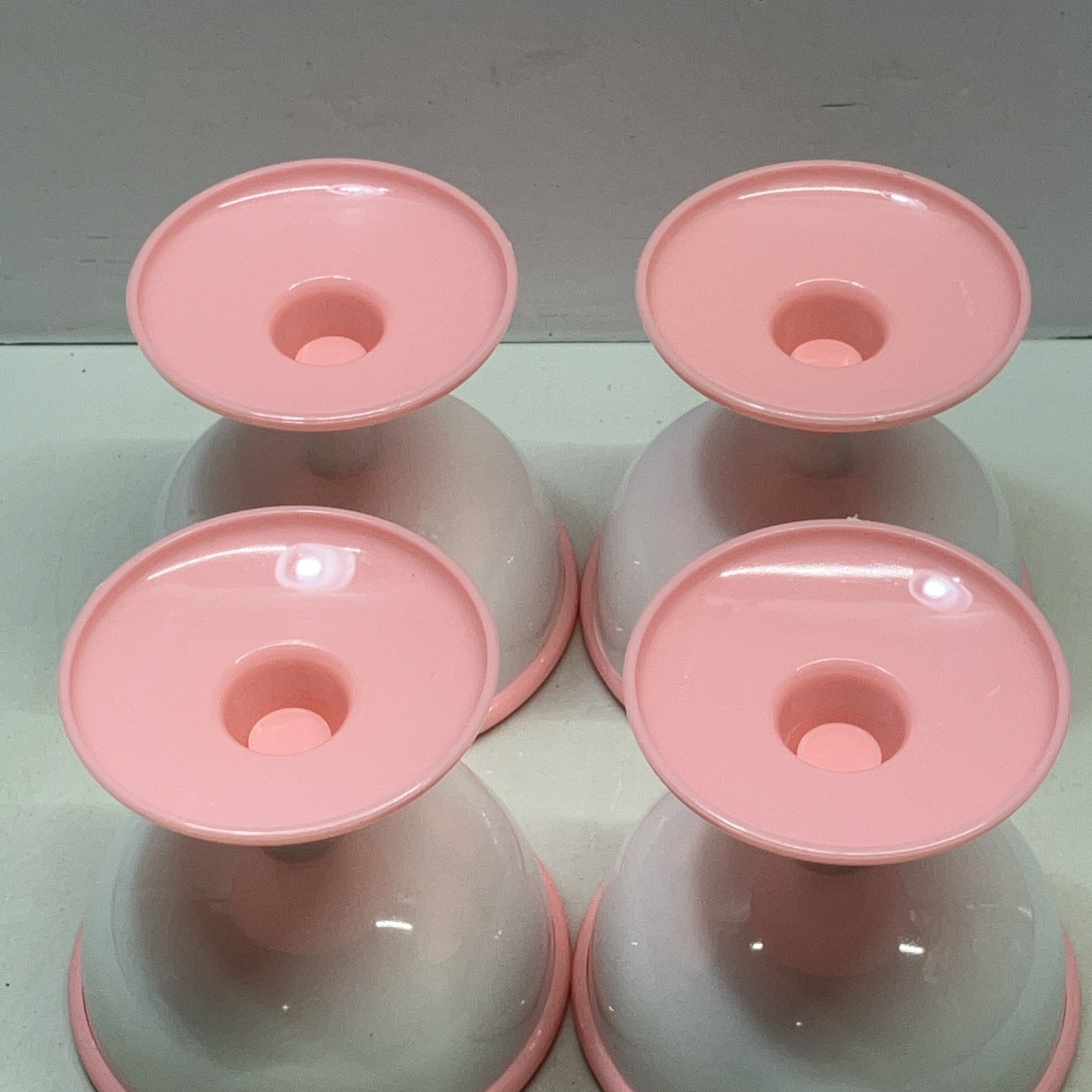 Vtg Ice Cream Dish Set Of 9 Dessert Ice Cream Cups Bowls W Spoons & Scoop 1986