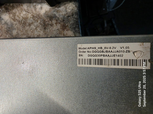 Used Bitmain Antminer APW8 DR5 Power Supply Unit PSU 8V-9.2V Working
