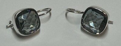 Blautopas, .925 Sterling Ohrhänger, K-Herstellermarke, 1/2'' Stein 