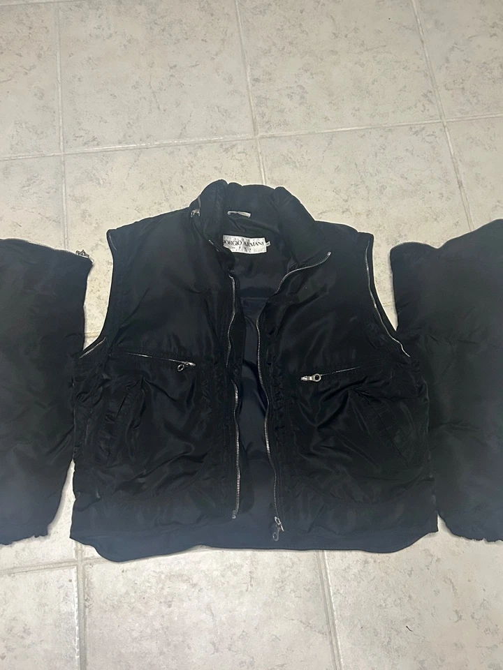 Giorgio Armani Neve Chaqueta Años 90 Con Mangas Extraíbles Foto 2 de 4