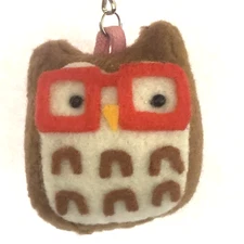 RARE Mini Museo Owl Bird Keychain Bag Charm Studio Ghibli Museum Japanese D'arte