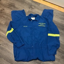 Nomex IIIA Aramid Coveralls Men  s Large Has-mat Emergency Response Embroidered