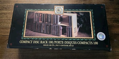 #ad NOS Vintage Napa Valley 100 Count Cd Crate Wood In Box Sleeve New $65.00