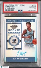 2019 Panini Contenders Optic Ja Morant RC Rookie Ticket Auto Holo PSA 10