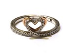 14k rose gold sterling silver Kindred Heart Vera Wang Love .15ct Diamond ring — photo 2