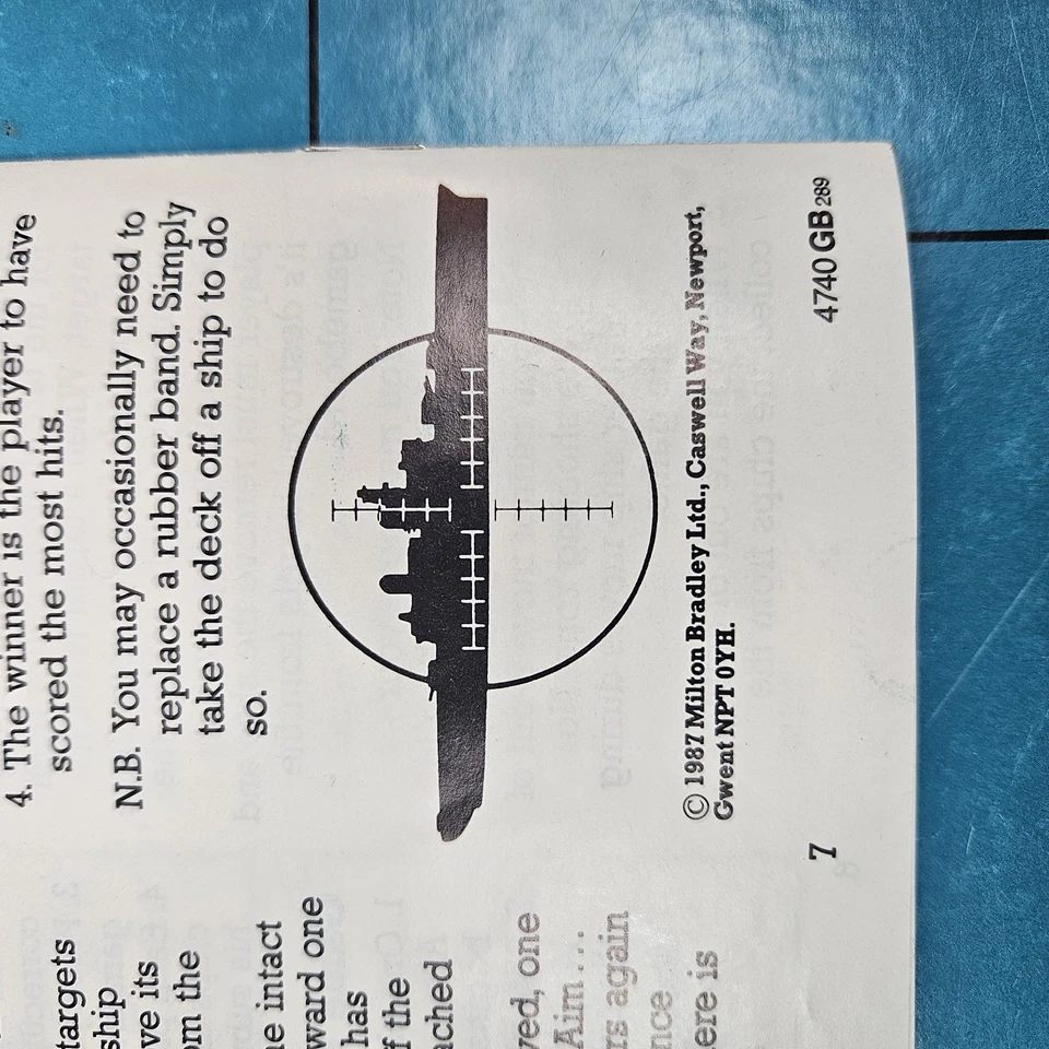 Vintage Torpedo Run Submarine Naval Attack Game MB Games 1987 Retro Rare Battle - Image 4 of 4