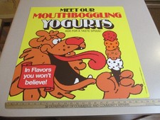Baskin Robbins ice cream 1977 YOGURTS mouthboggling lion cartoon store sign 2S