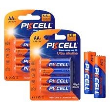PKCELL AA LR6-4B 1.5V Ultra Alkaline Batteries 2 x 4 Pack 8 Pack 
