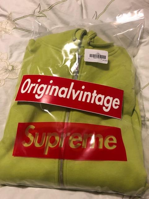 🔥SUPREME x CHAMPION ARC LOGO ZIP UP BRIGHT GREEN SIZE XL BOXLOGO