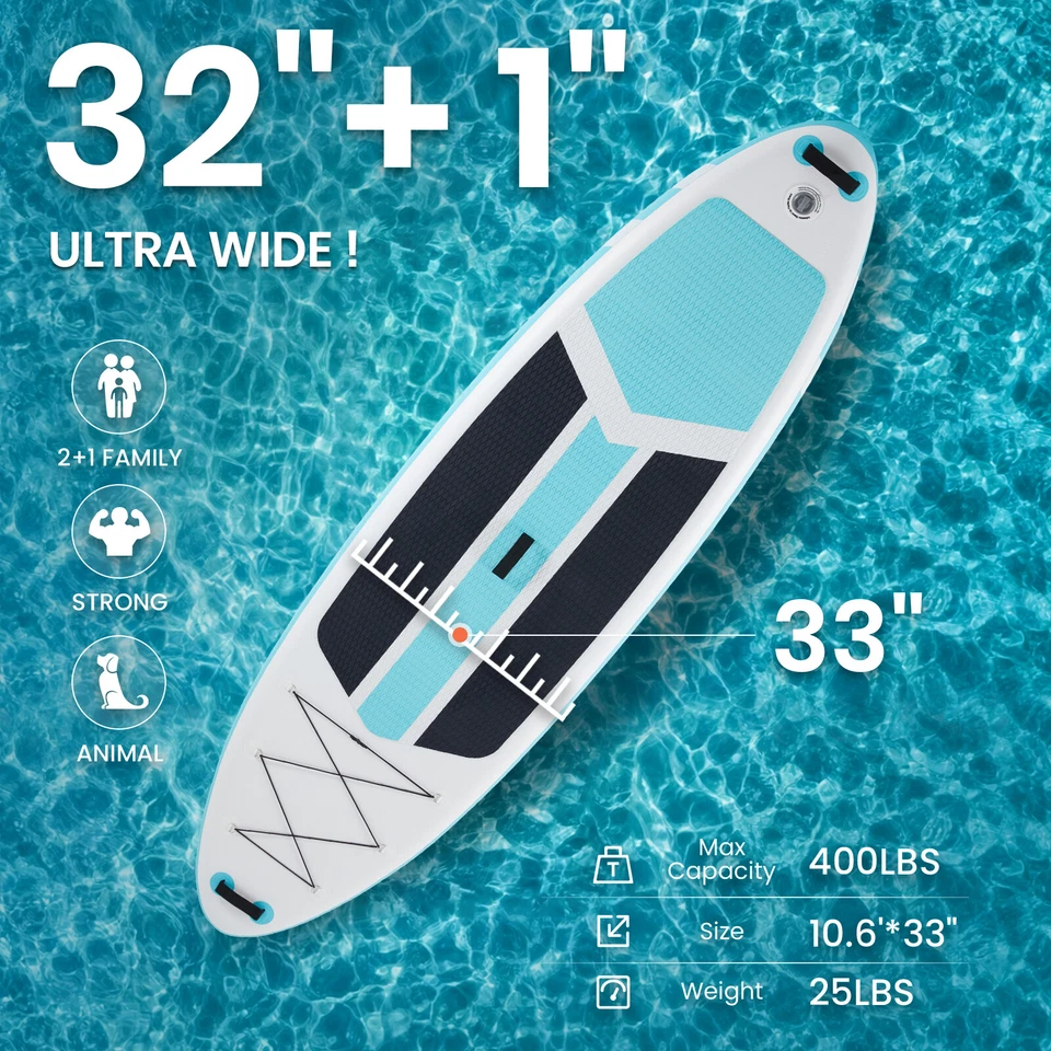 JHK Inflatable Paddle Board,Ultra-Light Stand Up Paddle Board w/ SUP Accessories - Image 4 of 4