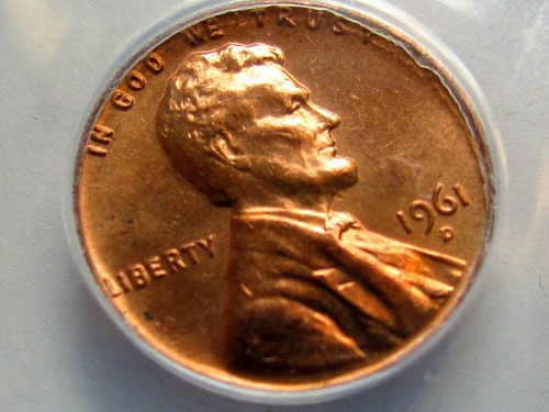 1961 LIINCOLN CENT, D OVER HORIZ D ANACS MS64, NICE - Picture 2 of 4
