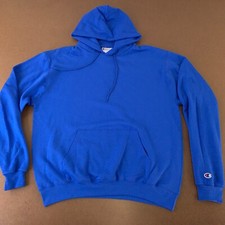 Champion S700 Adult Size Large Blue Fleece Pullover Hooded Sweatshirt New