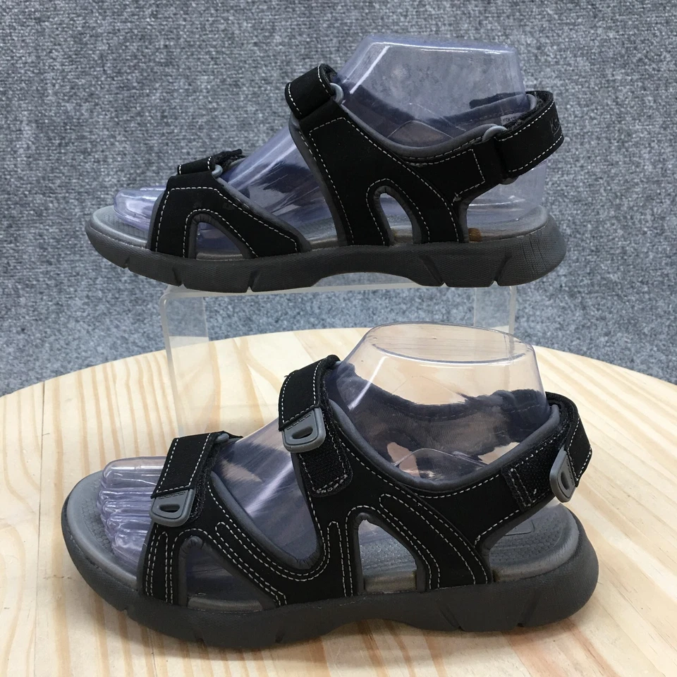 Khombu Sandals Womens 6 M Evelyn Sporty Slingback Flats Black Faux Leather - Image 2 of 4