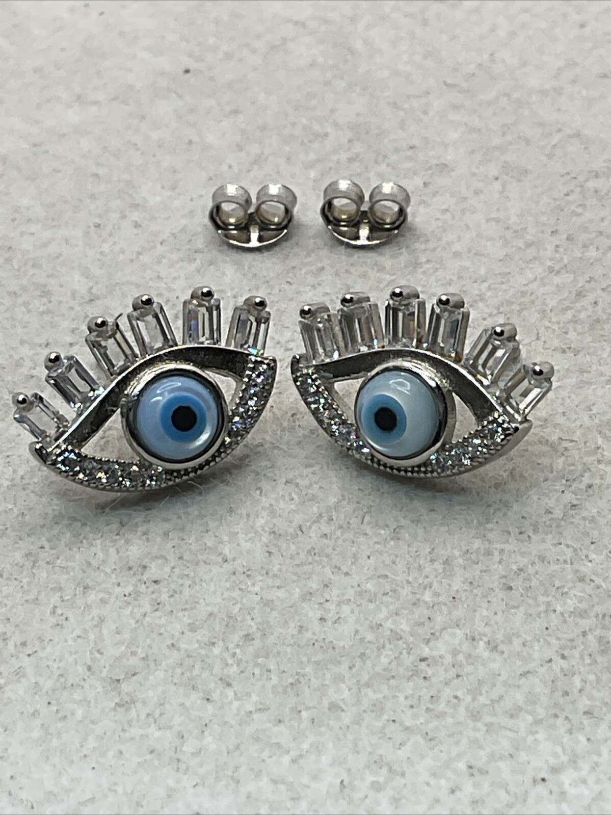 Solid 925 Sterling Silver Mixed Shape White CZ En… - image 7