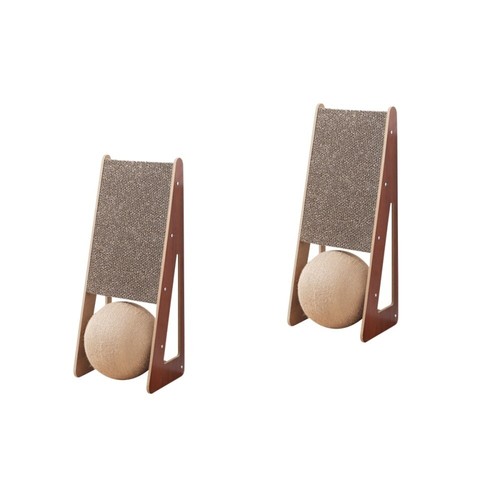 2pcs Integrated Kitten Scratcher Wear-resistant Cat Scratching Ball Floor