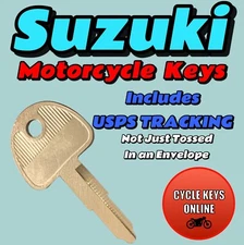 Suzuki Motorcycle keys Cut to Code spare replacement key codes 301-499 Long key