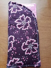 Handmade Glass Case, Plumb/Pink, Opens on Right Side
